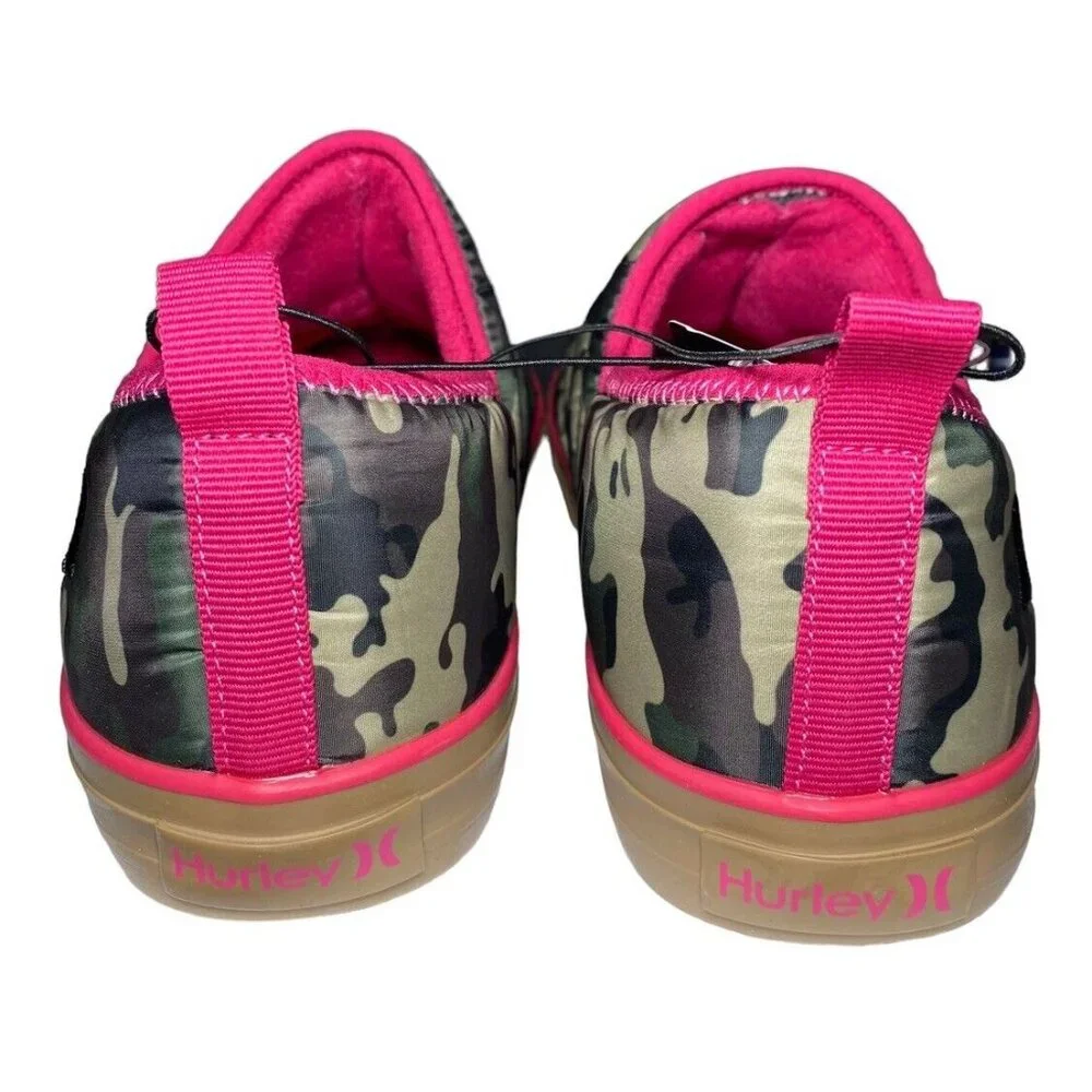 Hurley Puff Kayo Chukka Shoes Camo‎ Womens 8.5 Slip On Puffchuck NWT Green Pink